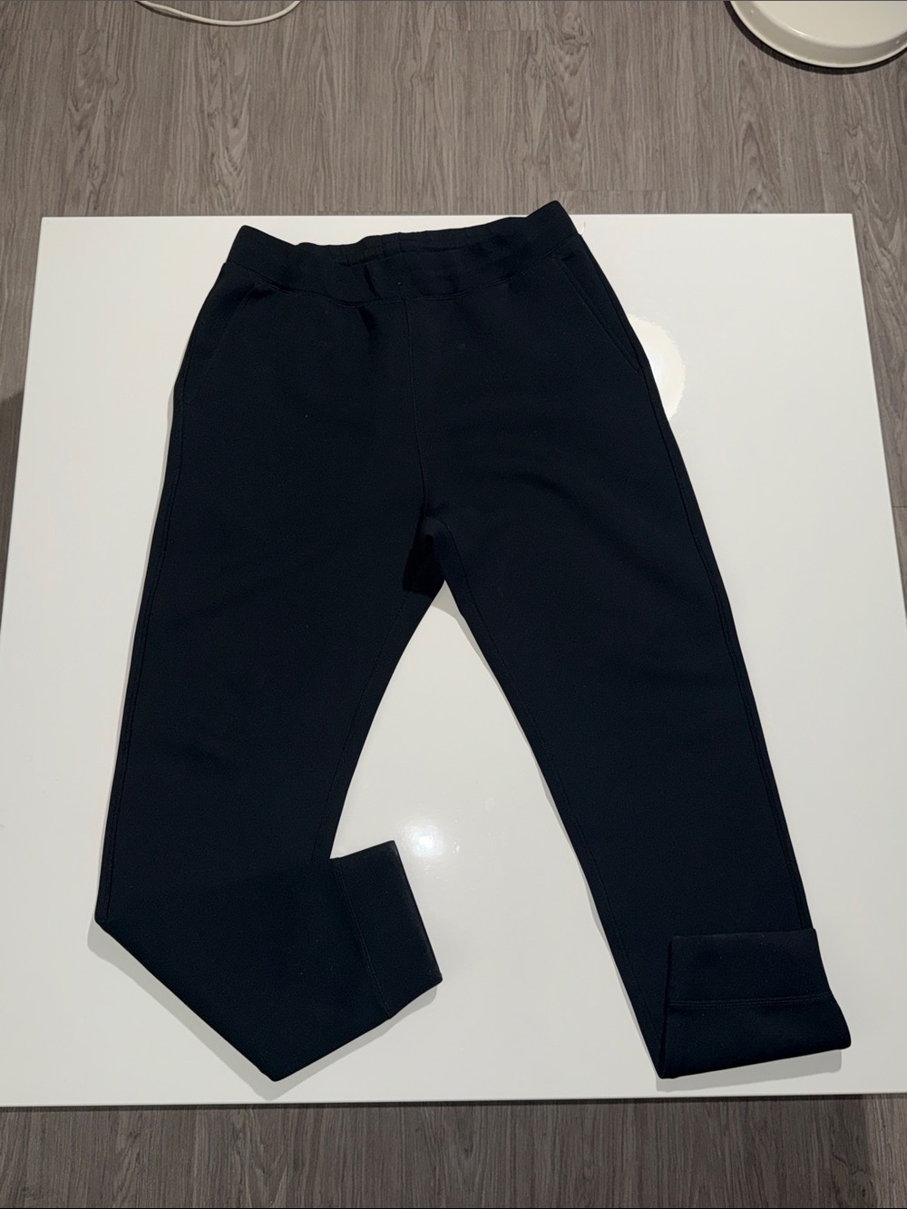 UNIQLO Sweatpants Mens XL Black Fleece Tapered Joggers Running Pants - Picture 1 of 7